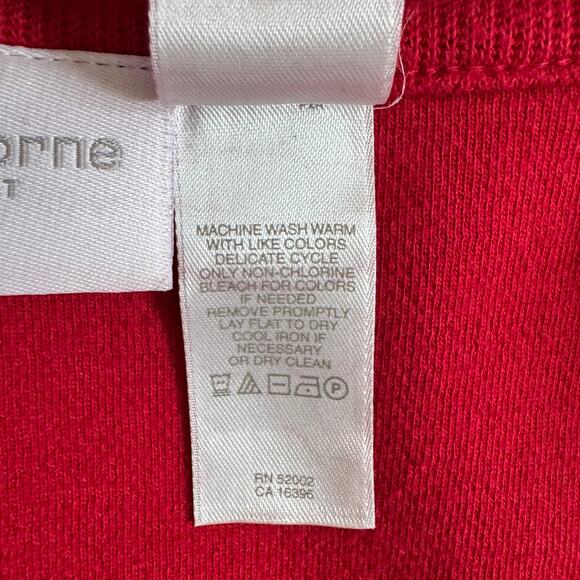 Vintage LIZ CLAIRBORNE Red Christmas Sweater Size L Holiday Party Festive - Picture 9 of 10